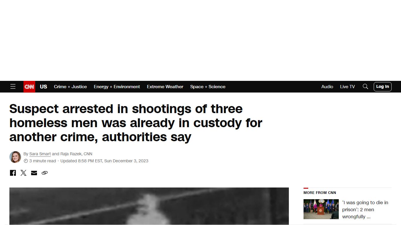 Suspect arrested in shootings of three homeless men was already in ...